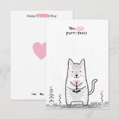 Valentijnsdag in de klas  notitiekaartje (Voorkant / Achterkant)