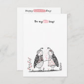 Valentijnsdag in de klas notitiekaartje (Voorkant / Achterkant)