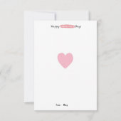 Valentijnsdag in de klas  notitiekaartje (Achterkant)