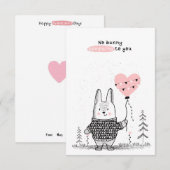 Valentijnsdag in de klas  notitiekaartje (Voorkant / Achterkant)