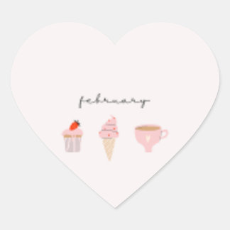 Valentijnsdag in februari hart sticker