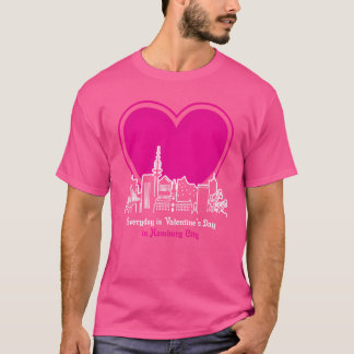 Valentijnsdag in Hamburg Stad vrienden T-shirt