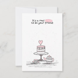 Valentijnsdag in het klaslokaal notitiekaartje