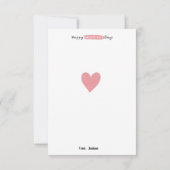 Valentijnsdag in het klaslokaal notitiekaartje (Achterkant)