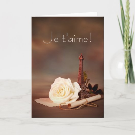 Valentijnsdag in Parijs Feestdagen Kaart (Voorkant)