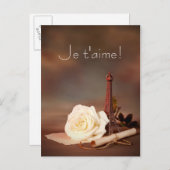 Valentijnsdag in Parijs Feestdagenkaart (Voorkant / Achterkant)