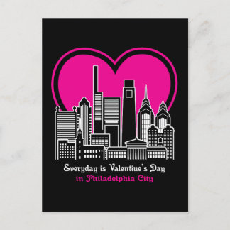 Valentijnsdag in Philadelphia City Briefkaart