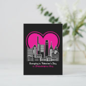 Valentijnsdag in Philadelphia City Briefkaart (Staand voorkant)