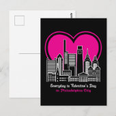 Valentijnsdag in Philadelphia City Briefkaart (Voorkant / Achterkant)