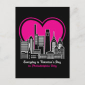 Valentijnsdag in Philadelphia City Briefkaart (Voorkant)