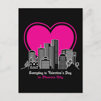 Valentijnsdag in Phoenix City Briefkaart