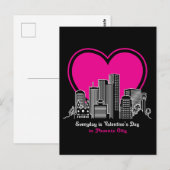 Valentijnsdag in Phoenix City Briefkaart (Voorkant / Achterkant)