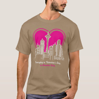 Valentijnsdag in Seattle City vrienden T-shirt
