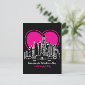 Valentijnsdag in Shanghai-stad Briefkaart (Staand voorkant)