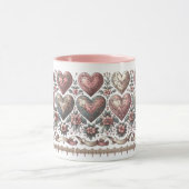 Valentijnsdag in Victoriaans stijl Mok (Midden)