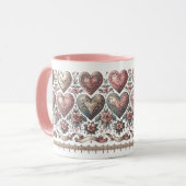 Valentijnsdag in Victoriaans stijl Mok (Voorkant links)