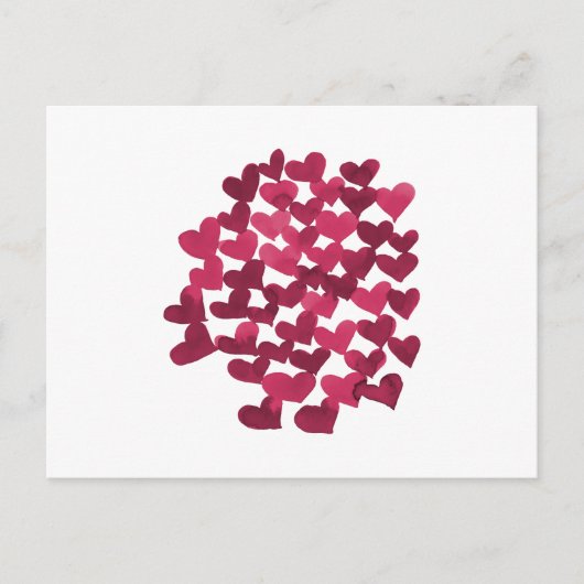 Valentijnsdag in viva magenta briefkaart (Voorkant)