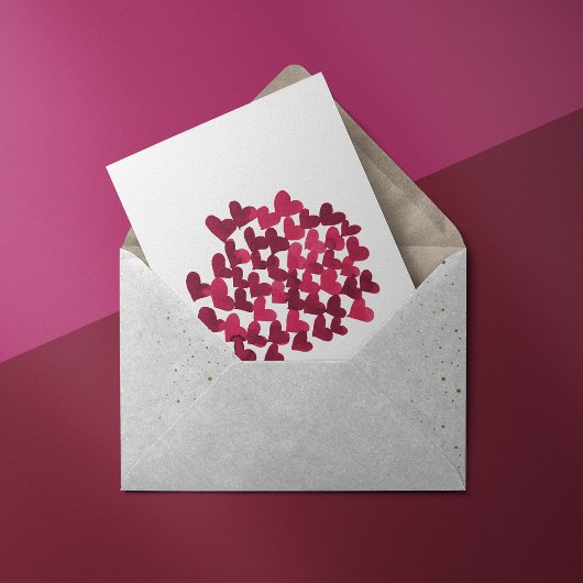 Valentijnsdag in viva magenta briefkaart