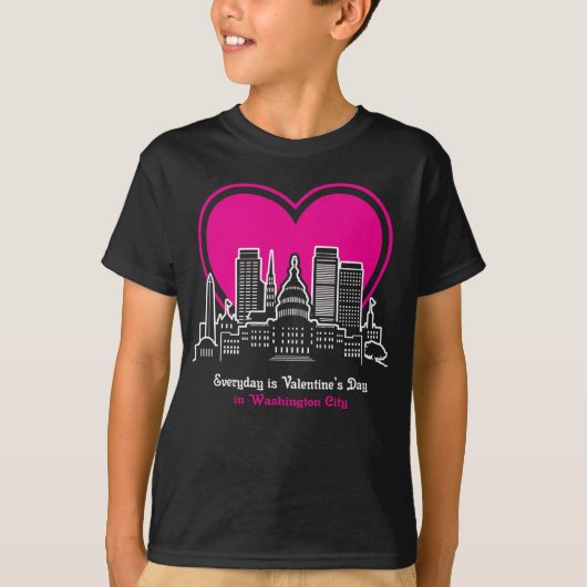 Valentijnsdag in Washington City T-shirt (Voorkant)