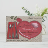 Valentijnsdag Inbeluitnodiging Kaart (Staand voorkant)