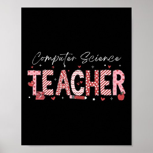 Valentijnsdag Informatica Docent Lesgeven Poster (Voorkant)
