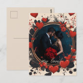  Valentijnsdag ingelijst Briefkaart (Voorkant / Achterkant)