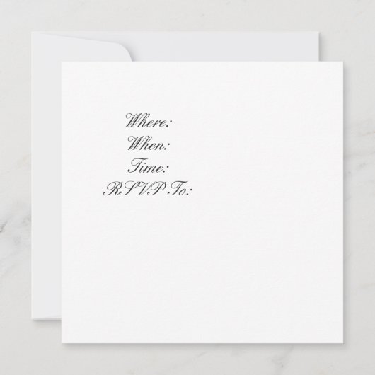 Valentijnsdag Inmiddels Uitnodiging Roos Pedals (Achterkant)