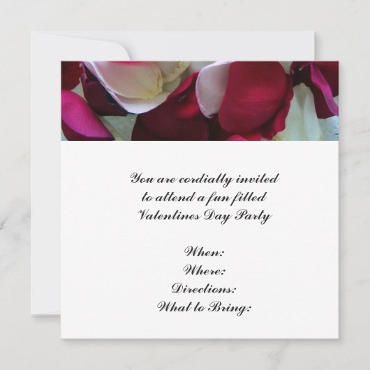 Valentijnsdag Inmiddels Uitnodiging Roos Pedals (Voorkant)