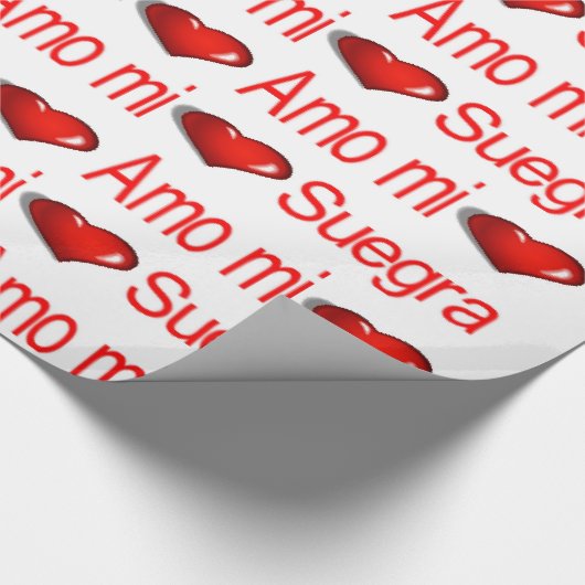 Valentijnsdag inpakpapier Amo mi Suegra (Hoek)
