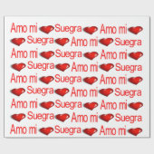 Valentijnsdag inpakpapier Amo mi Suegra (Vlak)