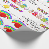 Valentijnsdag inpakpapier Happy Birthday (Hoek)