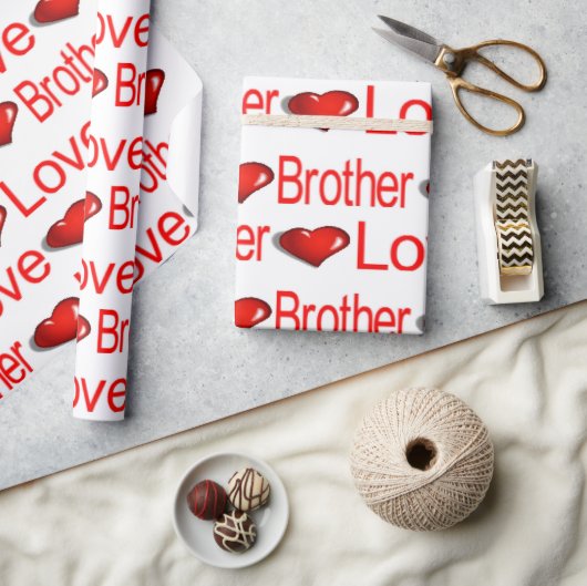 Valentijnsdag Inpakpapier Liefde Broer Harten (Crafts)