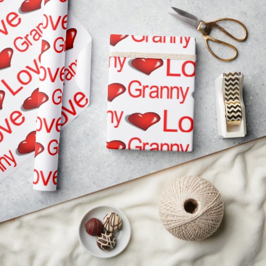 Valentijnsdag Inpakpapier Liefde Grootmoeder Harte (Crafts)