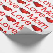 Valentijnsdag inpakpapier liefde moeder rode harte (Hoek)