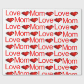 Valentijnsdag inpakpapier liefde moeder rode harte (Vlak)