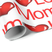 Valentijnsdag inpakpapier liefde moeder rode harte (Rol Hoek)