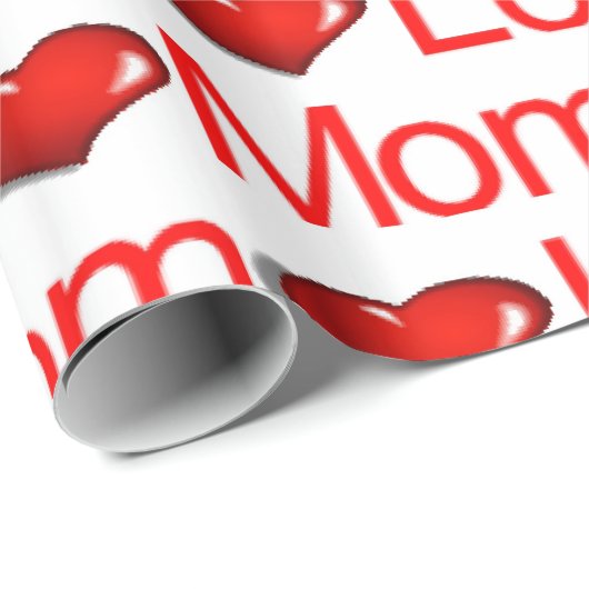 Valentijnsdag inpakpapier liefde moeder rode harte (Rol Hoek)