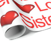 Valentijnsdag Inpakpapier Liefde Zus Harten (Rol Hoek)