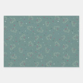 Valentijnsdag inpakpapier met bloemenhartjes (Voorkant 3)