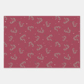 Valentijnsdag inpakpapier met bloemenhartjes (Voorkant)