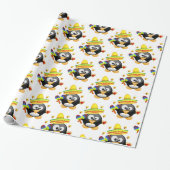 Valentijnsdag Inpakpapier Pinguïn Sombrero (Uitgerold)