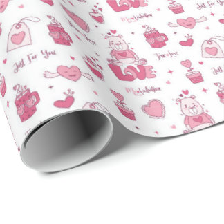 Valentijnsdag Inpakpapier – Romantische Liefdesges