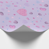 Valentijnsdag inpakpapier vol harten (Hoek)