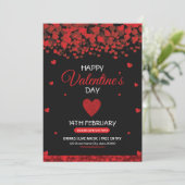 Valentijnsdag Invitation Flyer Kaart (Staand voorkant)
