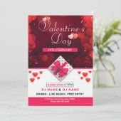 Valentijnsdag Invitation Flyer Kaart (Staand voorkant)