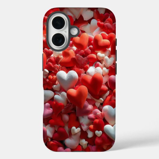 Valentijnsdag iPhone 16 Stevige Hoes | Romantisch (Achterkant)