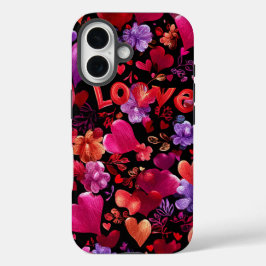 Valentijnsdag iPhone 16 Stevige Hoes | Romantisch