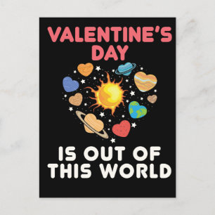 Valentijnsdag is uit deze wereld briefkaart