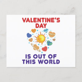 Valentijnsdag is uit dit wereldplanetenkoord briefkaart