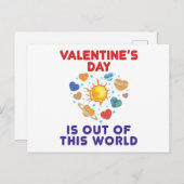 Valentijnsdag is uit dit wereldplanetenkoord briefkaart (Voorkant / Achterkant)